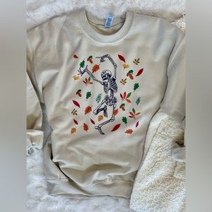 Fall Leaves Skelly Sweatshirt